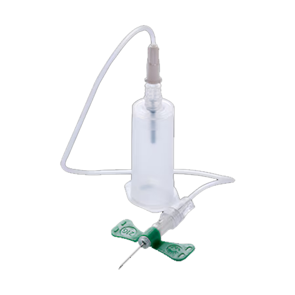 21 G x .75 in. BD Vacutainer® Push Button Blood Collection Set with 12 in. tubing and luer adapter is clinically demonstrated to reduce needlestick injuries.