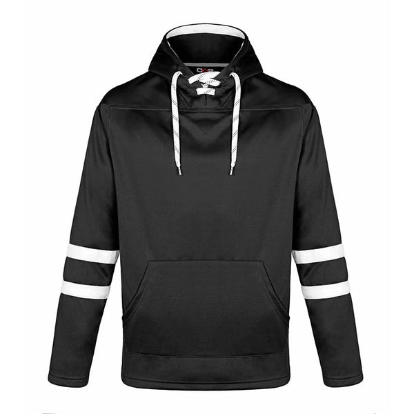 Adult Pullover Hockey Lace Hooded Sweatshirt