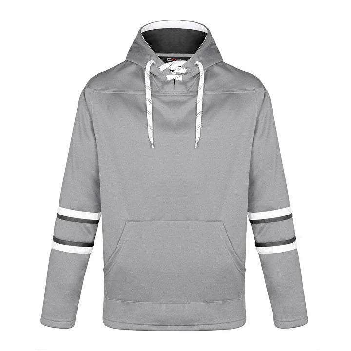 Adult Pullover Hockey Lace Hooded Sweatshirt