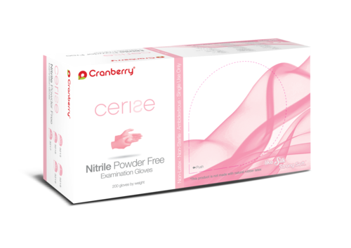 CRANBERRY CERISE NITRILE EXAMINATION GLOVES 200/BOX